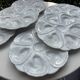 6 assiettes à huîtres majolique
