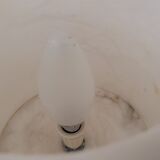 Lamp in veined white marble