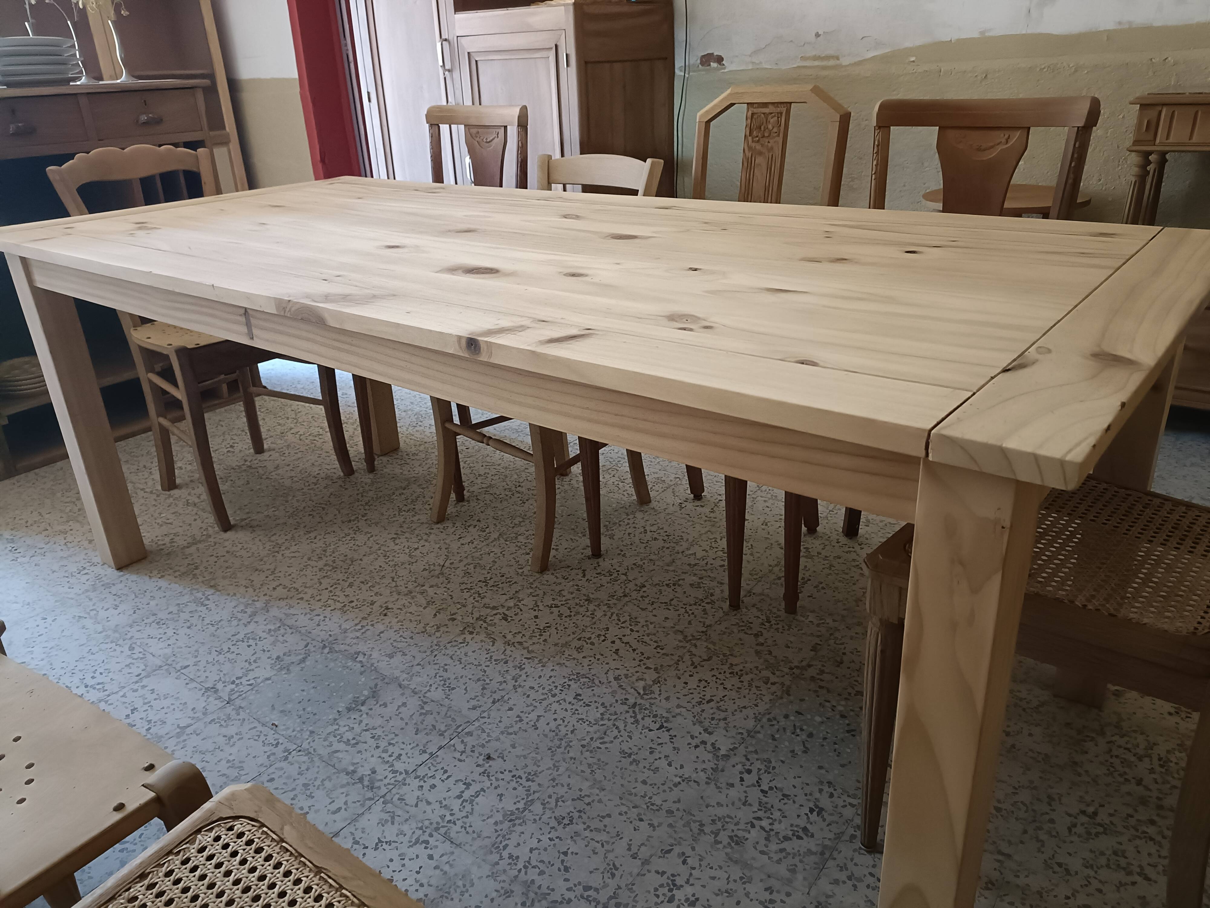 Renovated rectangular dining table