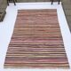 XL Handmade Striped Vintage North African Berber Antique Carpet - Area Rug 272x180