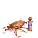 Ashtray with lid in the shape of a beetle in gilt bronze