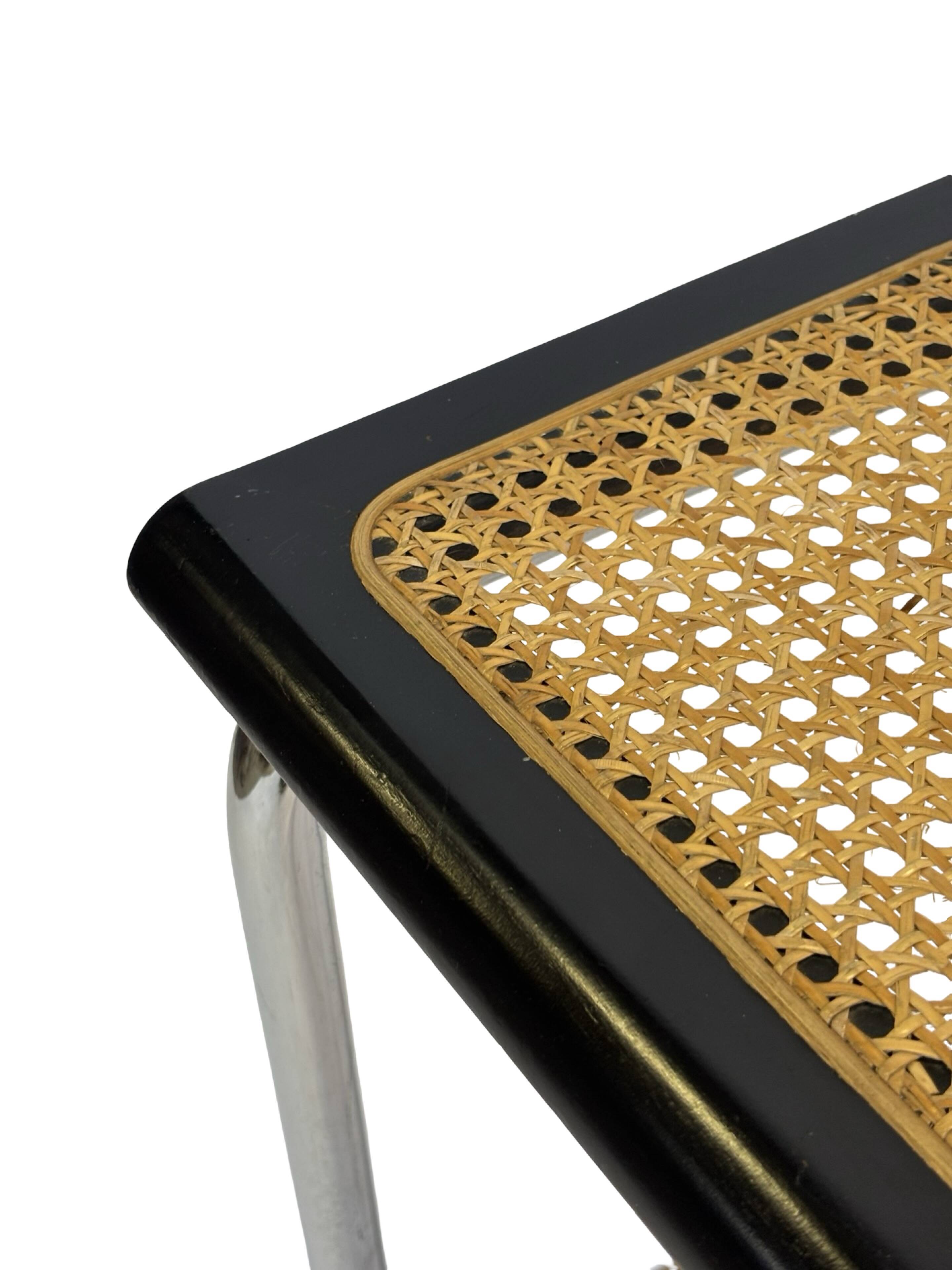 Vintage Cesca chair style b32 model in chrome and black