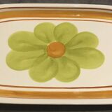 Vintage rectangular earthenware dish, Monaco model by SALINS