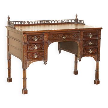 Chinese Chippendale bureau restored by Edward & Roberts