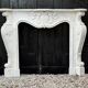 Louis XV style fireplace in Carrara marble, circa 1980