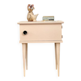 Bedside table with spindle legs