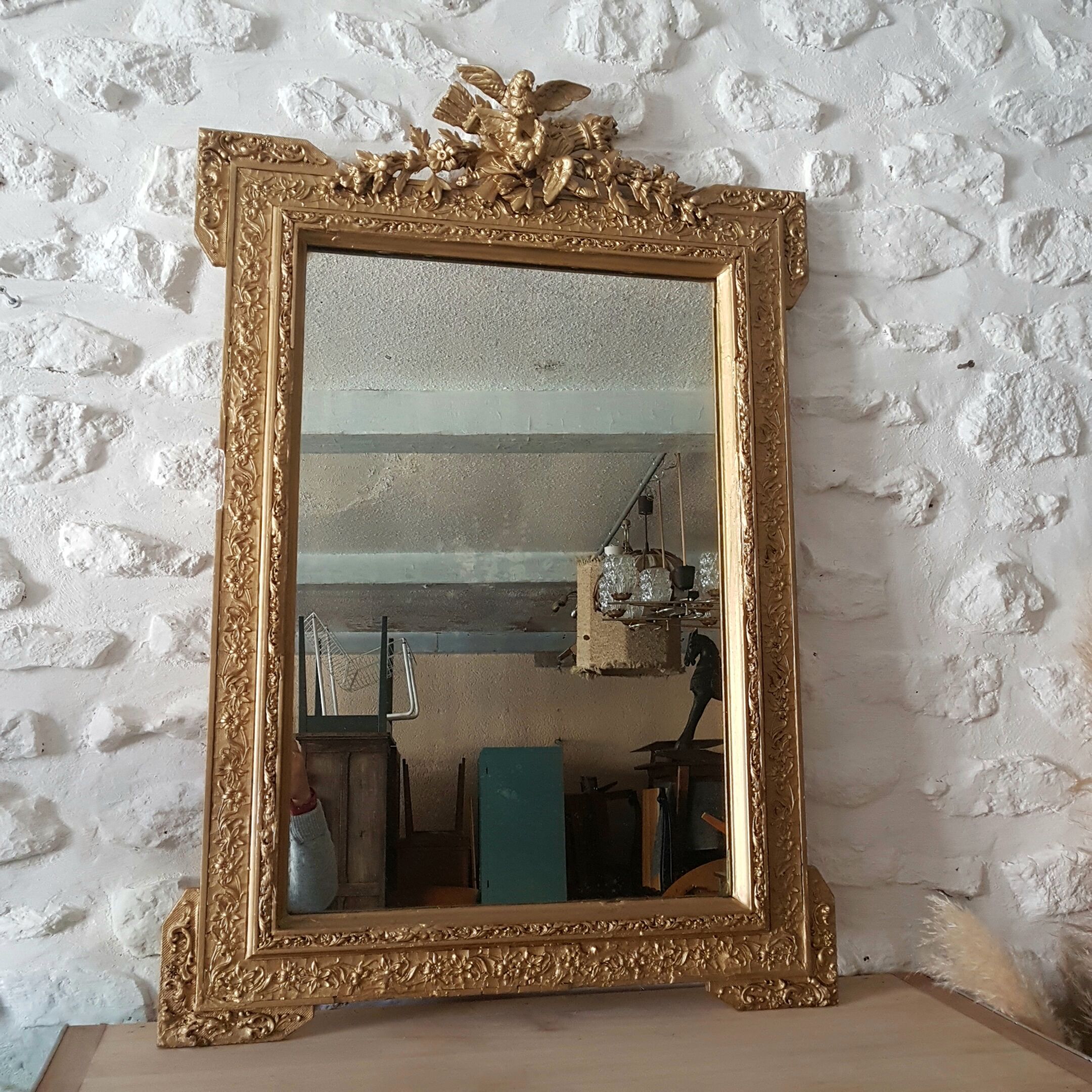 Old golden mirror 75x109cm