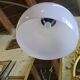 stainless steel and marble arc floor lamp