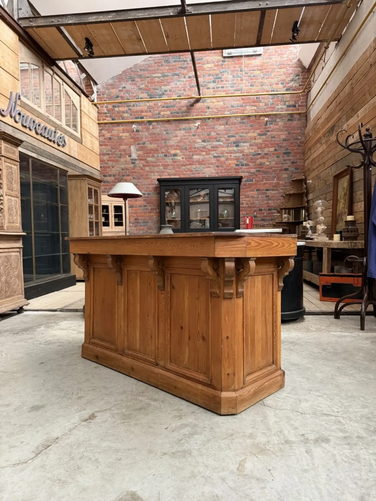 Pine counter from the early 20th century.