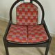 Paire de chauffeuses vintage Argos – Baumann – hêtre teinté brun