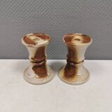 A set of ceramic candleholders by Axel Larsen for his own company, Axella