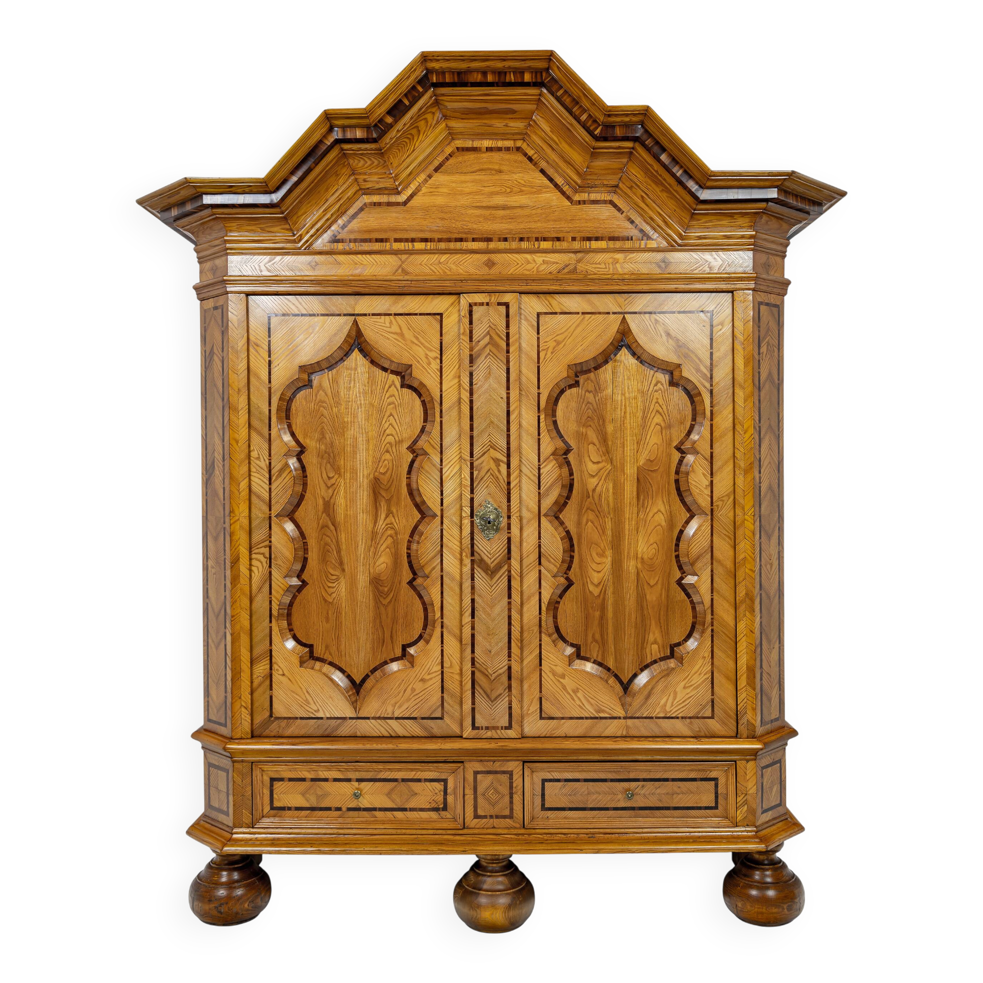 18th-century baroque wardrobe in ash - Elbląg