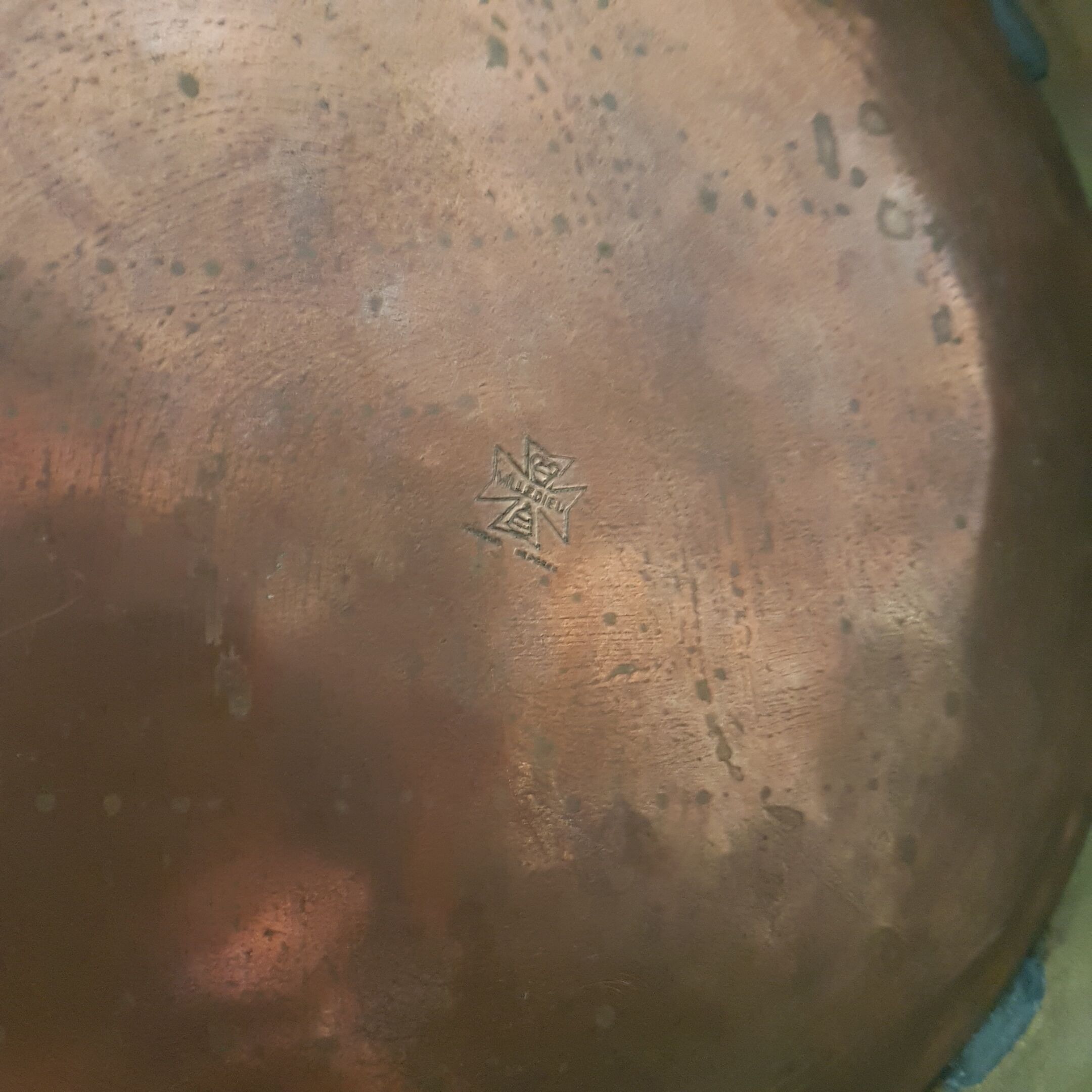Copper and brass jar