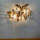 Hollywood Regency palm leaf wall lamp by Hans Kögl