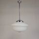 Art Deco pendant light with white glass shade, 1930s