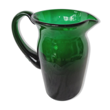 Green glass pitcher