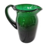 Green glass pitcher