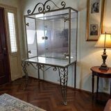 Vintage glass display case / shelf / rack