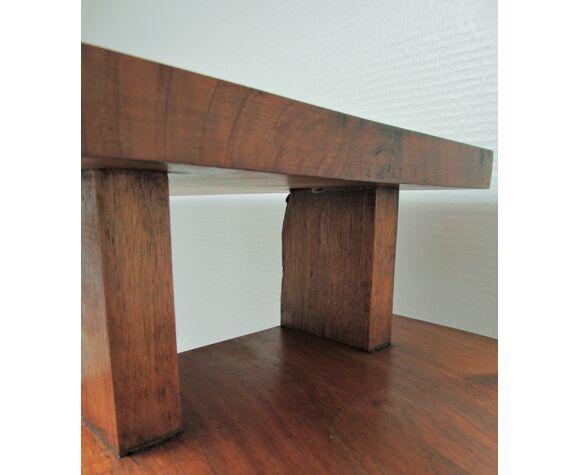 Art deco shelf solid wood and metal 30s