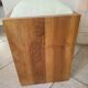 Antique Art Deco piano bench stool rosewood white bouclette fabric