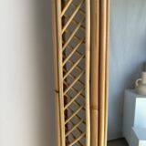 Rattan foot mirror with braces H:2m