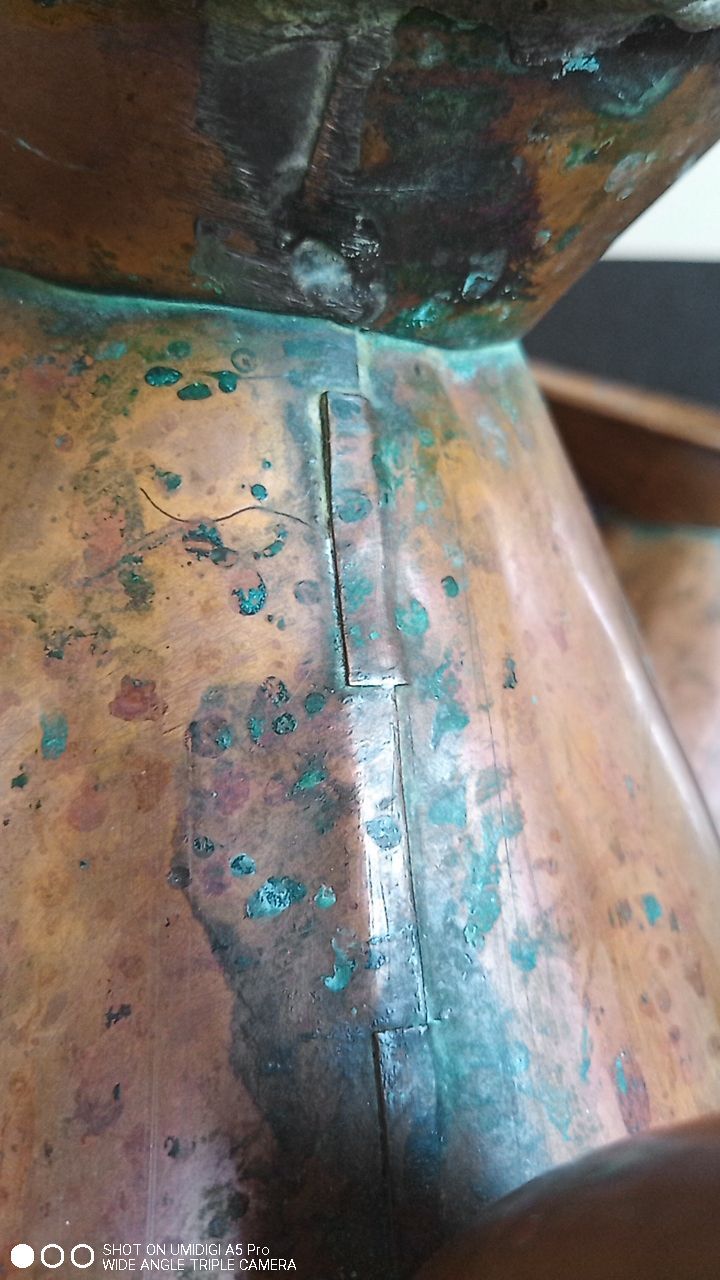 Measures "imperial" english copper 1/2 gill to 1 gallon / nineteenth century x 7pcs