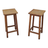 Paire de tabouret vintage pin année 80