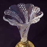 Cornet or tulip vase, centrepiece, Baccarat crystal 19th century