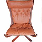 Fauteuil Falcon et son Ottoman, Sigurd Ressell pour Vatne Mobler, Années 70