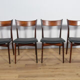 Mid Century Rosewood Dining Chairs by  H. P. Hansen for Randers Møbelfabrik, 1960s, Set of 4