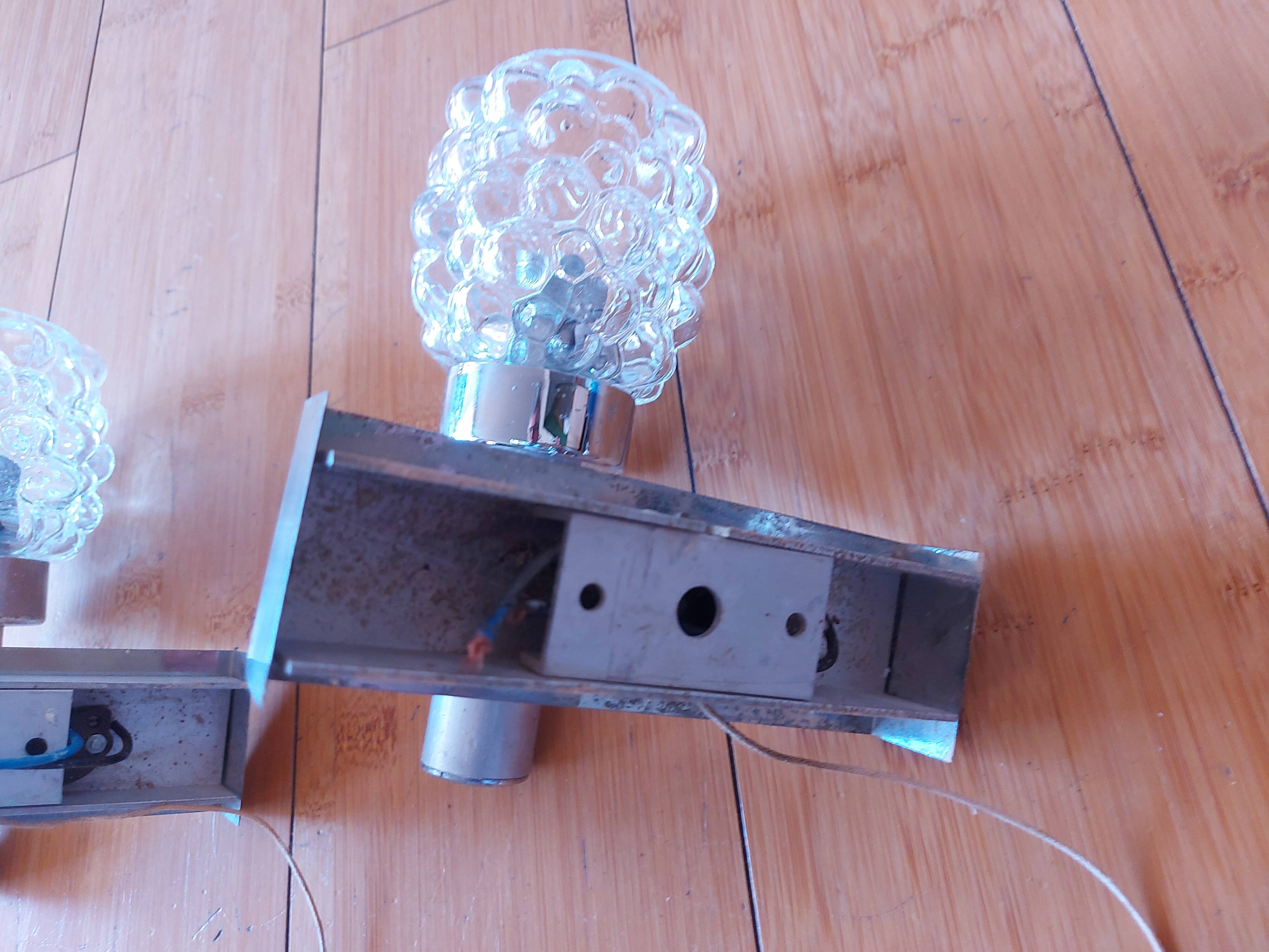 Pair of vintage 70's wall lights