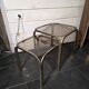 1970s golden metal nesting table