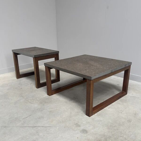 Set of vintage stone side tables, 1970s