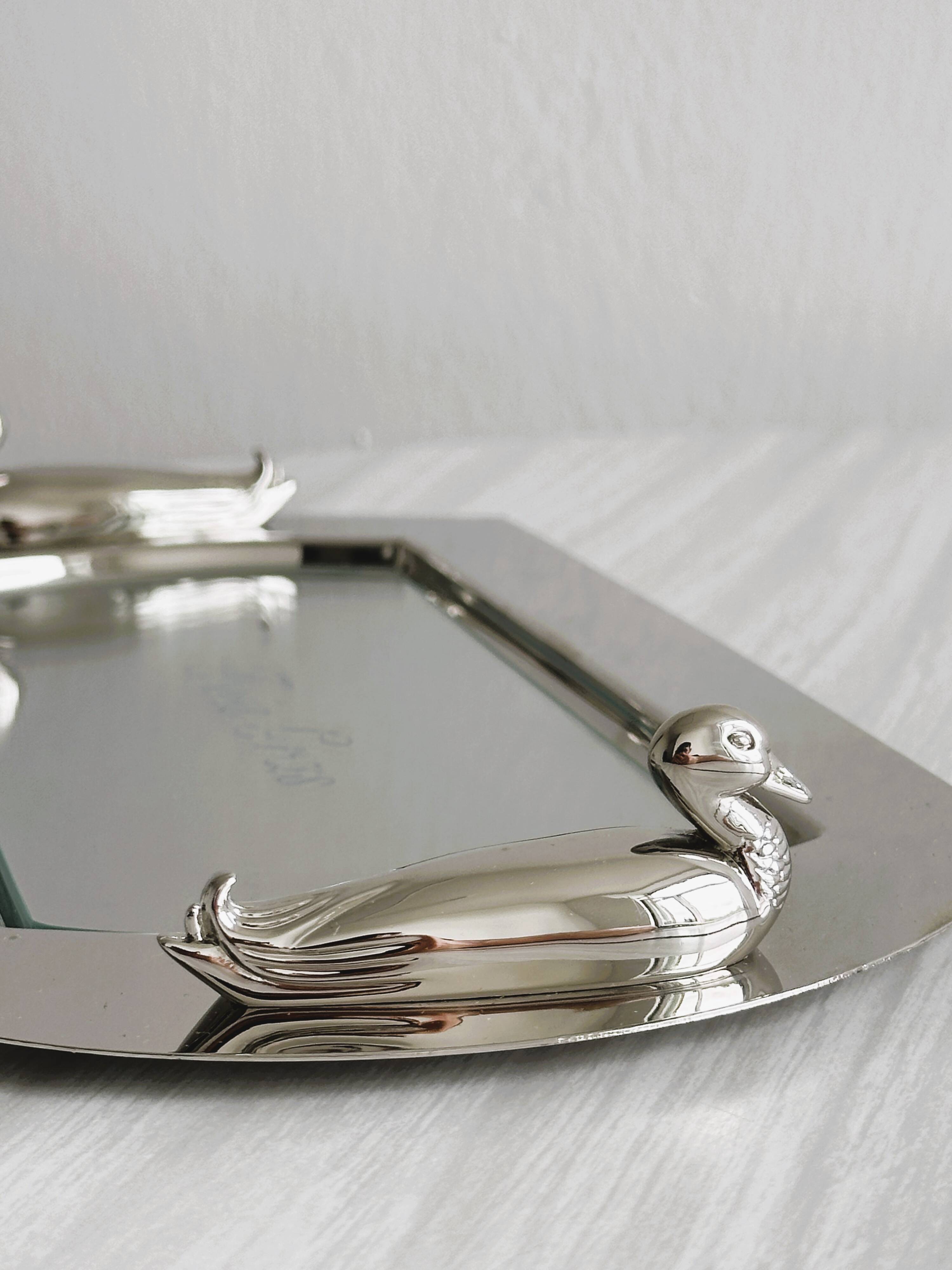 Shiny metal foie gras dish