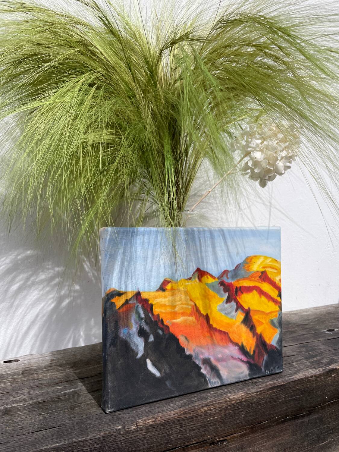Sunny mountain painting