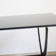 Wrought iron table with black lacquered glass, Italia 1970s