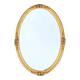 Antique oval wall mirror in gold resin - 63 cm