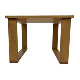 Vintage 1970s coffee table/side table, white oak slats slatted design