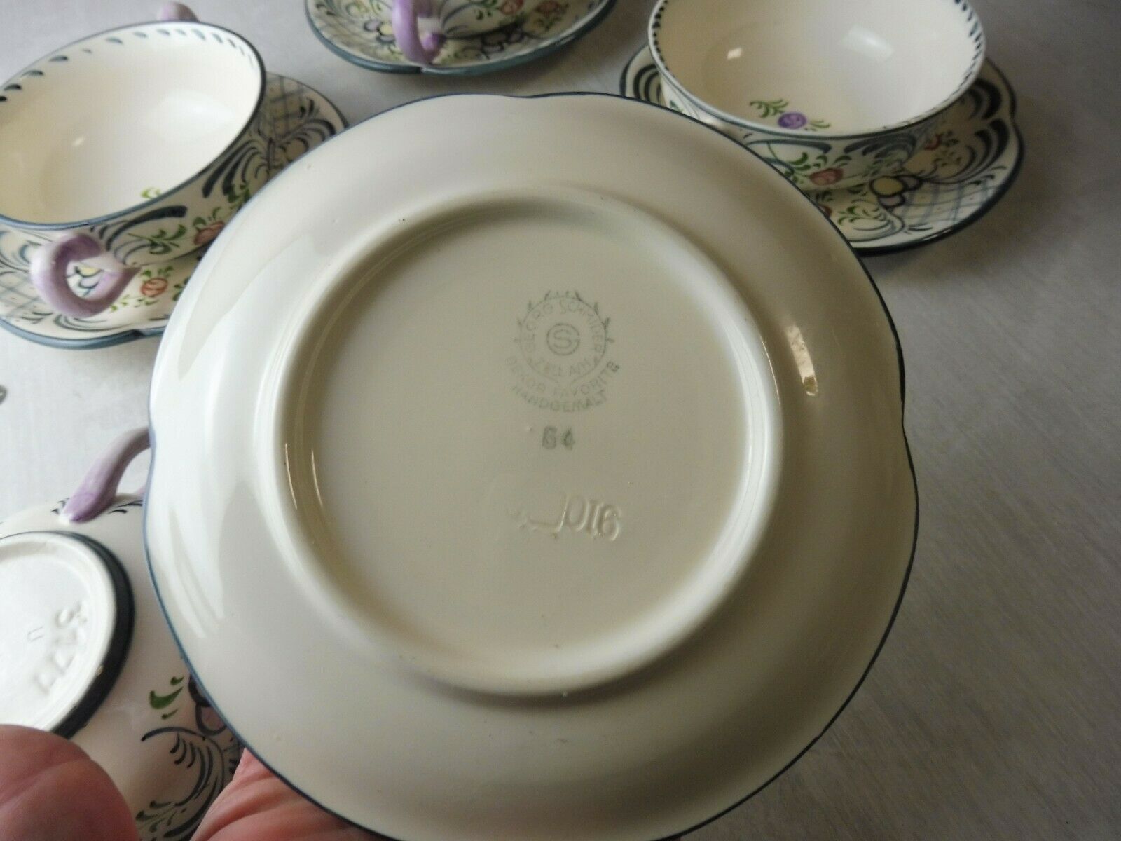 Set of soup bowls, georg Schmider Zeller décor, Dekor Favorite