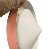 Lustre vintage en métal saumon orange / suspension