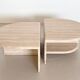 Italian midcentury travertine marble coffee table of two pieces, 1970s