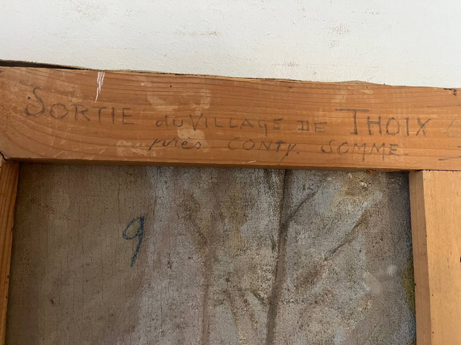Sortie du village de Thoix, signée Jean Vasseur