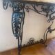 Console en fer forgé de style Louis XV, avec son marbre
