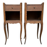 Pair of vintage Louis XV style bedside tables, wood, vintage, 60s