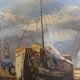 Oil on canvas Marine "The Boats"