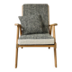 Restored vintage Scandinavian armchair – Casal Collection Tailleur fabric