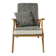 Restored vintage Scandinavian armchair – Casal Collection Tailleur fabric