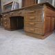 Bureau ministre XXL en chêne , 220 × 95 cm