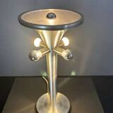 Midcentury space age large glass mushroom table lamprey Temde, 1960s