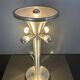 Midcentury space age large glass mushroom table lamprey Temde, 1960s